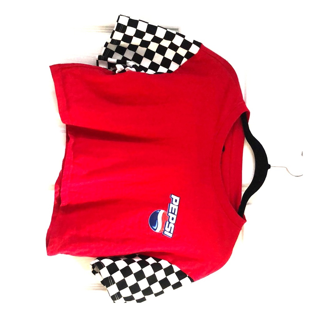 A cropped tee shirt